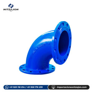 codo 90 bridado hierro ductil